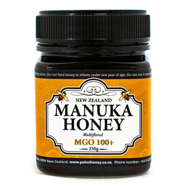 New Zealand 100% Pure Manuka Honey MGO 100+ 250g (8.8oz) …