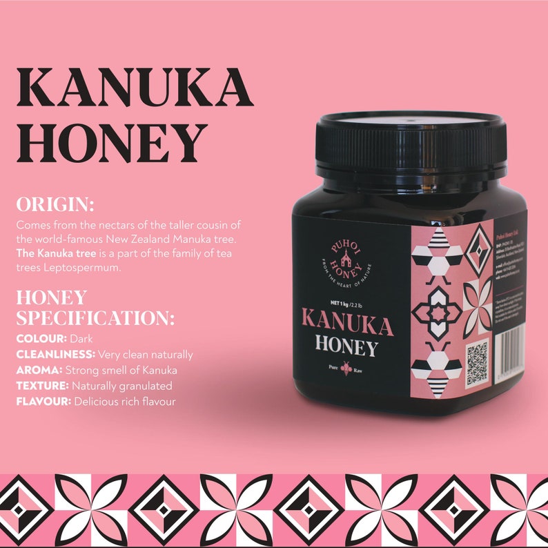 New Zealand 100 Pure & Raw Kanuka Honey 250g 8.8oz Etsy