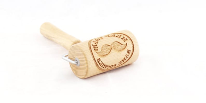 Rolling Pin Embossed with KEEP CALM and BAKE Cookies Pattern for Baking Engraved cookies Size Roller 4 inch
