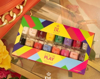 BL London "Color Play" 16 Pack Mini Nail Polish Gift Set