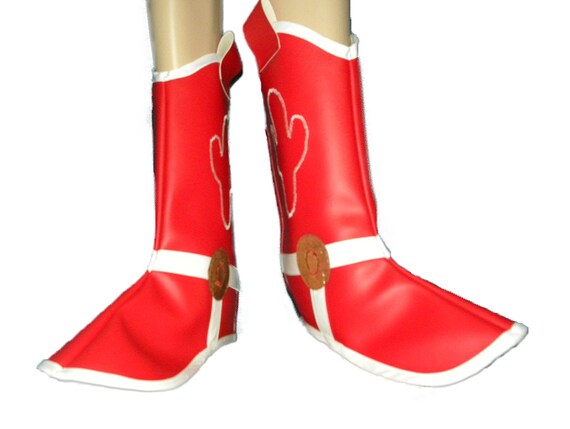 Adult Red White Small Boot Shoe Covers 