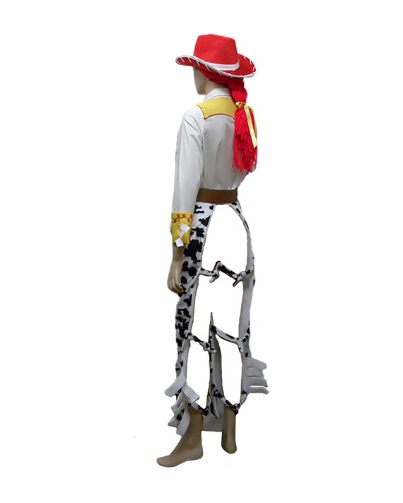 Adulto X-Large Jessie 6 pezzi Disney Pixar Toy Story Jessie Costume Camicia  Chaps Cintura anteriore e fibbia Parrucca cappello da cowgirl -  Italia