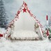 Ilona Best reviewed digital backdrop Christmas  fur baby toddler white tent red sitter  toddler newborn