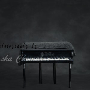 Digital backdrop  background newborn baby girl or boy   piano brown music