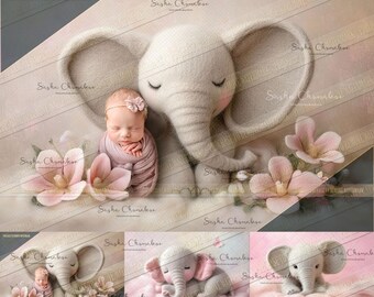 3 different Digital backgrounds backdrops newborn baby boy girls bum up Ai generated moon with flowers   wreath  white purple pink 