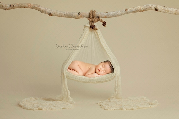 Cream Bed Newborn Digital Backdrop Above Close Up Baby Girl Boy Gender Neutral Composite Background Sale