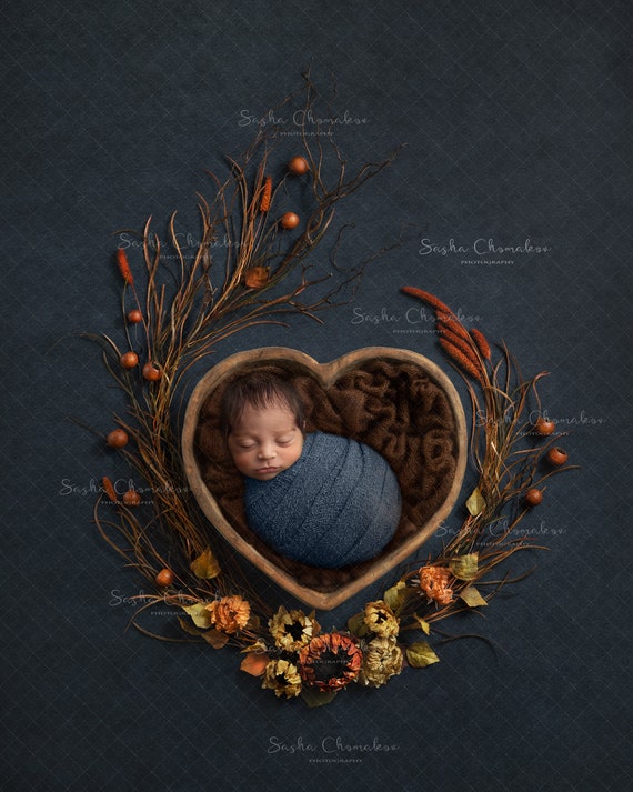 Digital Backdrop Background Newborn Baby Girl Boy Dark Brown Etsy