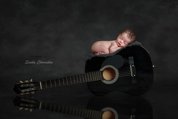 Fond numérique , fond nouveau-né bébé ou guitare garçon -  France