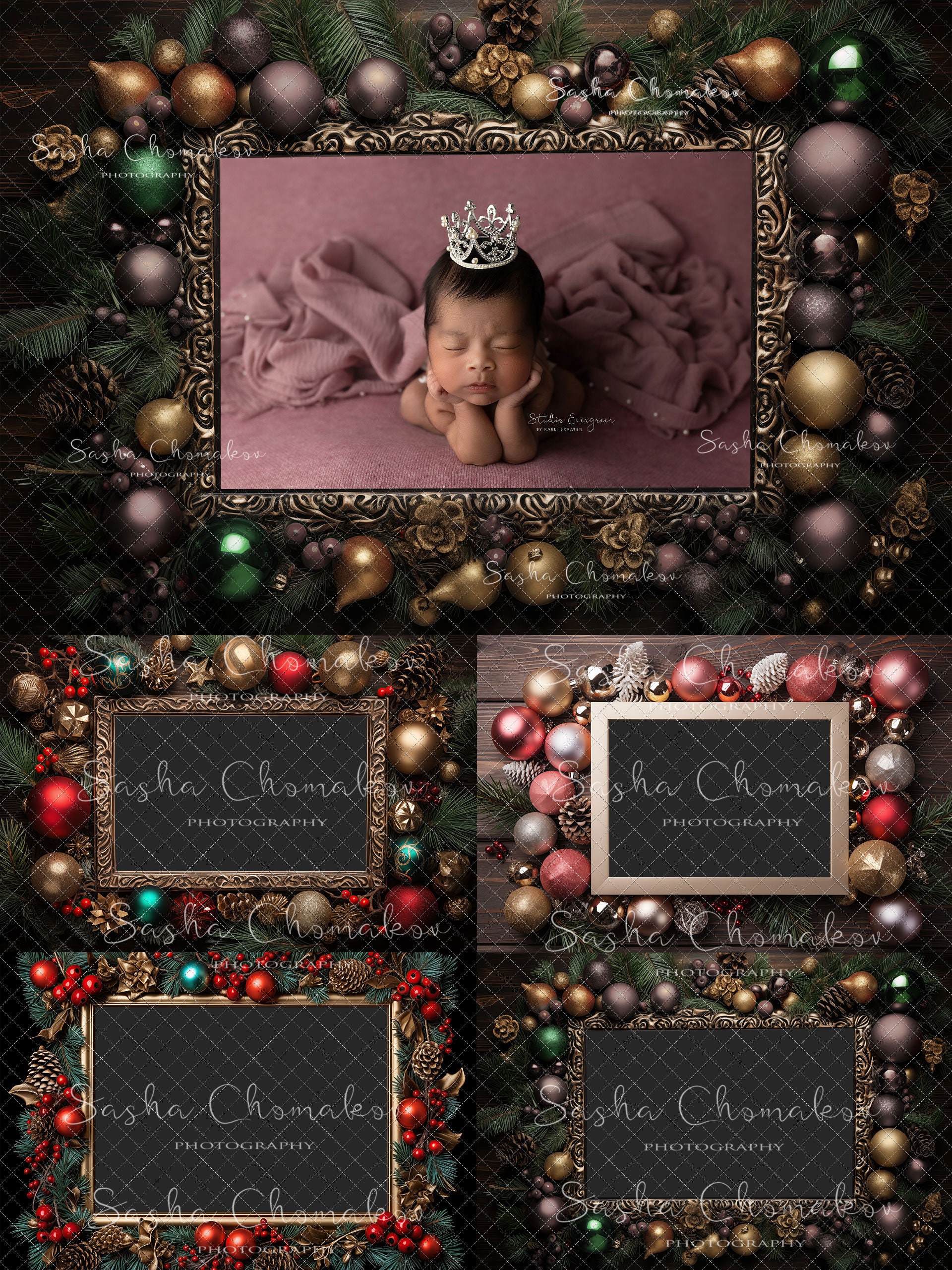 Digital Backdrop, Background , Overlays Christmas frames family Sitter ...