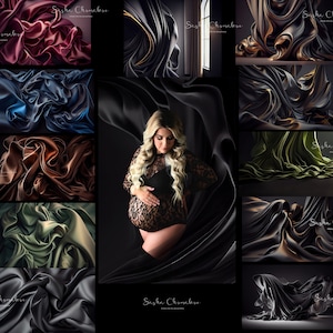 20 jpg files Digital backdrop, backgrounds for maternity or older children material satin  silk fabric in black and dark colors 