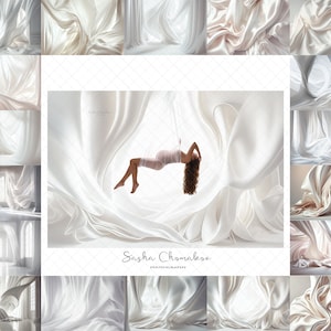 20 jpg files Digital backdrop, backgrounds for maternity or older children  silk fabric overlays in white 