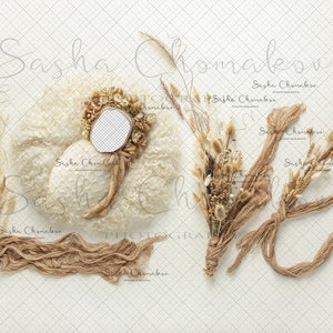 Toile de fond numérique fond nouveau-né fille fleurs sèches amour plafonnier insert naturel amour valentines, v-day boho