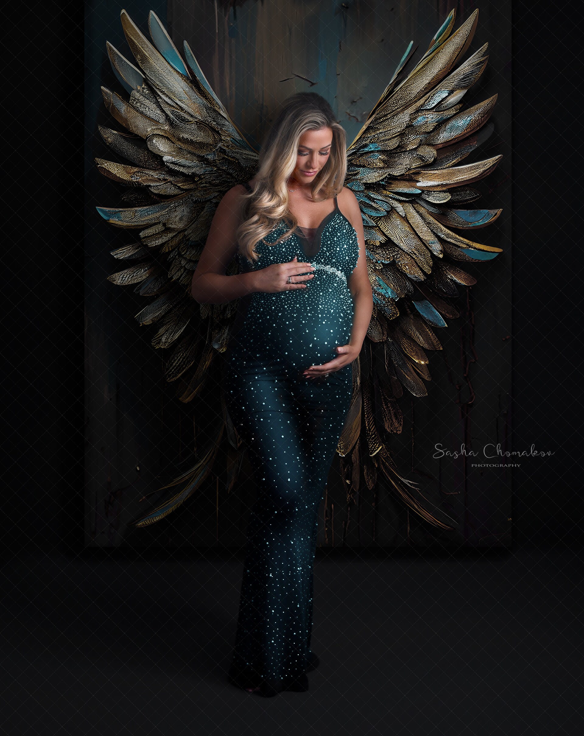 Digitaler Hintergrund, Hintergründe Overlays Engel und Schmetterlingsflügel  auf schwarzen und dunklen Panels silber und gold Set 1 - Etsy Schweiz, image size:1920x2420