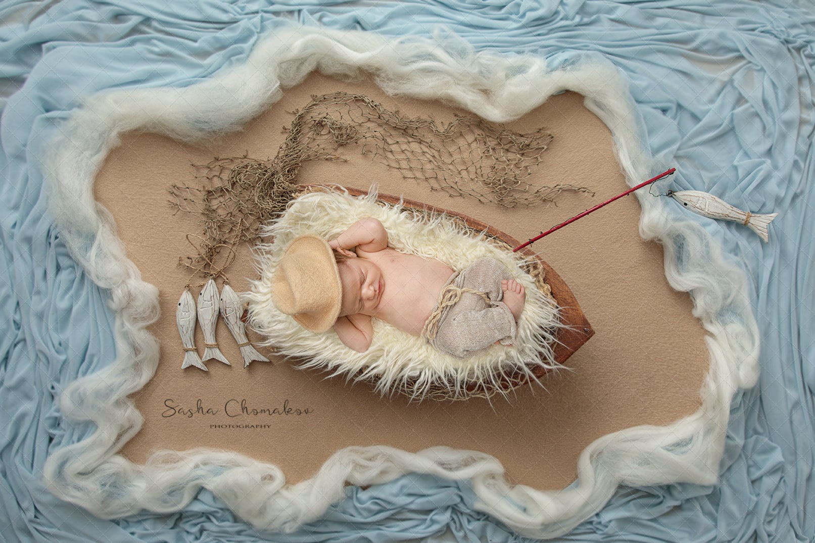 Digital Backdrop, Background Newborn Baby Girl or Boy Toddler Nautical Sea  Beach Ship W Boat Fishing Island -  Canada