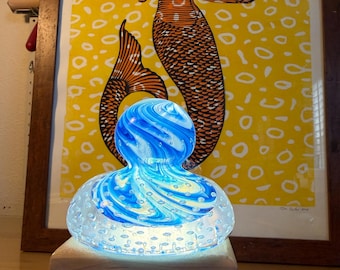 The "BLUE", a Handmade Glass Baren for Printmakers and Printmaking