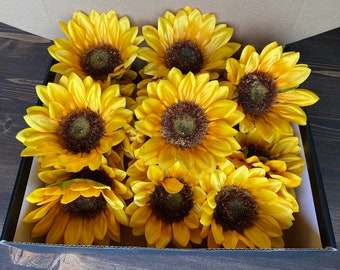 small artificial sunflowers