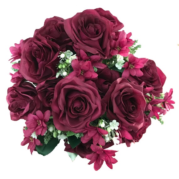 DALAMODA Silk Rose Flowers Rose Bouquet Rose Bush - Etsy
