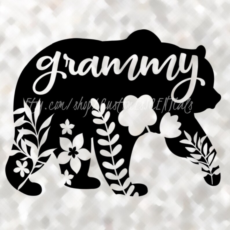 Download Floral Grammy Bear Floral SVG DIGITAL Only Cut File jpg ...