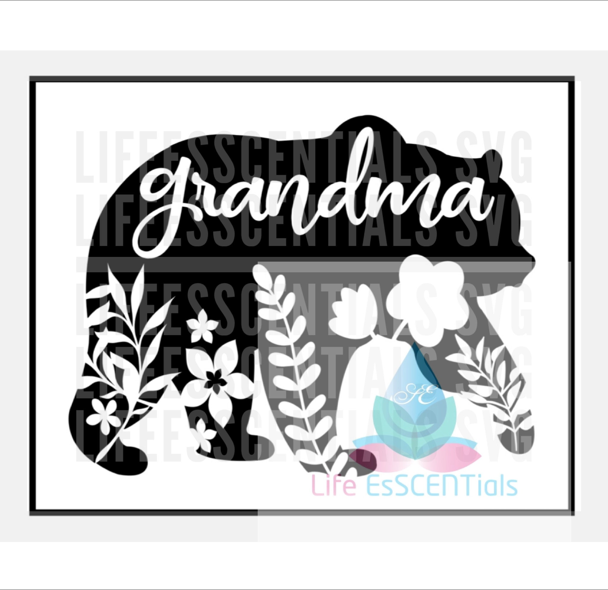 Download Floral Grandma Bear Floral SVG DIGITAL Only Cut File pdf ...