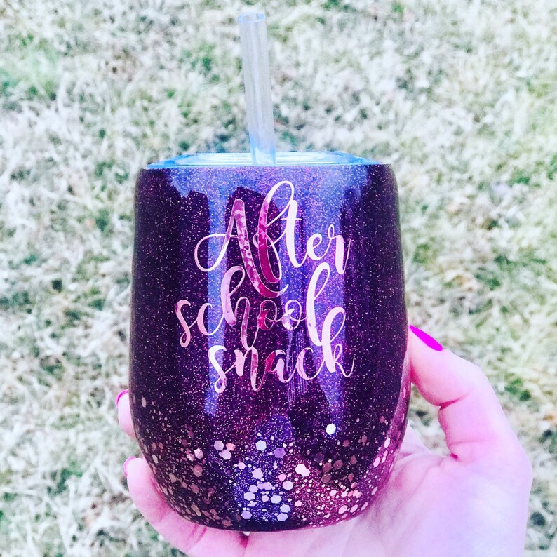 Stainless Steel 12 Oz Chunky Glitter Wine Tumbler Epoxy Sealed Etsy