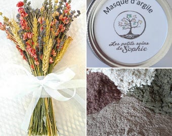 Clay mask/ coconut milk mask/ matcha-charcoal mask/vegan