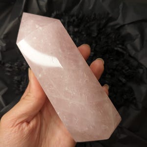 Large Rose Quartz Crystal Tower: Polished Pink Healing Stone (0.6kg)