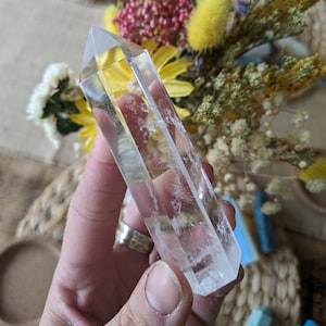 Special Item】高品質 ホワイトガーデンクォーツ④ タワー ポイント 天然石 | Rinolis-interior stones 天然石 ショップ 1PC 天然石ゴールデンクリスタルポイントタワークォーツホームデコレーションレイキオベリスク Ra クリスタルストーン (Color