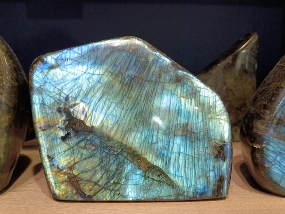 Blue Flash Labradorite Crystal: Polished Gemstone Decor