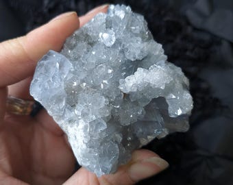 Large Blue Celestite Cluster – Raw Angel Crystal Gift | Celestite Healing Stone | Spiritual Decor | Gift for Her | Large crystal