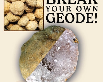 Break your own geode – Fairy Quartz | Geode breaking | Unique Crystal Gifts for Her, Stocking Fillers, kids Christmas gifts