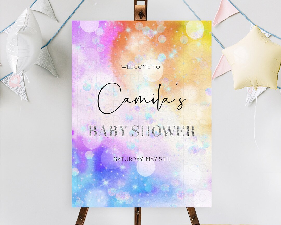 Rainbow Welcome Sign Pastel Welcome Board Colorful Pastel Watercolor ...