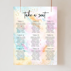 Arco-íris gráfico de assento nuvens pastel sinal de assento polvilha colorido cartaz de assento cores ombre casamento batismo aniversário tc566