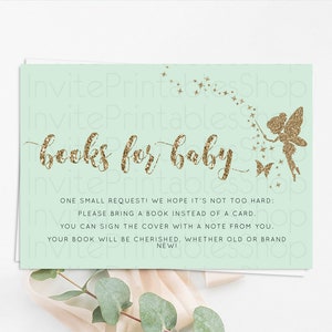 Fairy Books For Baby Card Fairy Book Insert Enchanted Garden Fairy Book Card Pastel Floral Butterfly Cards Secret Garden Book Poem D10908