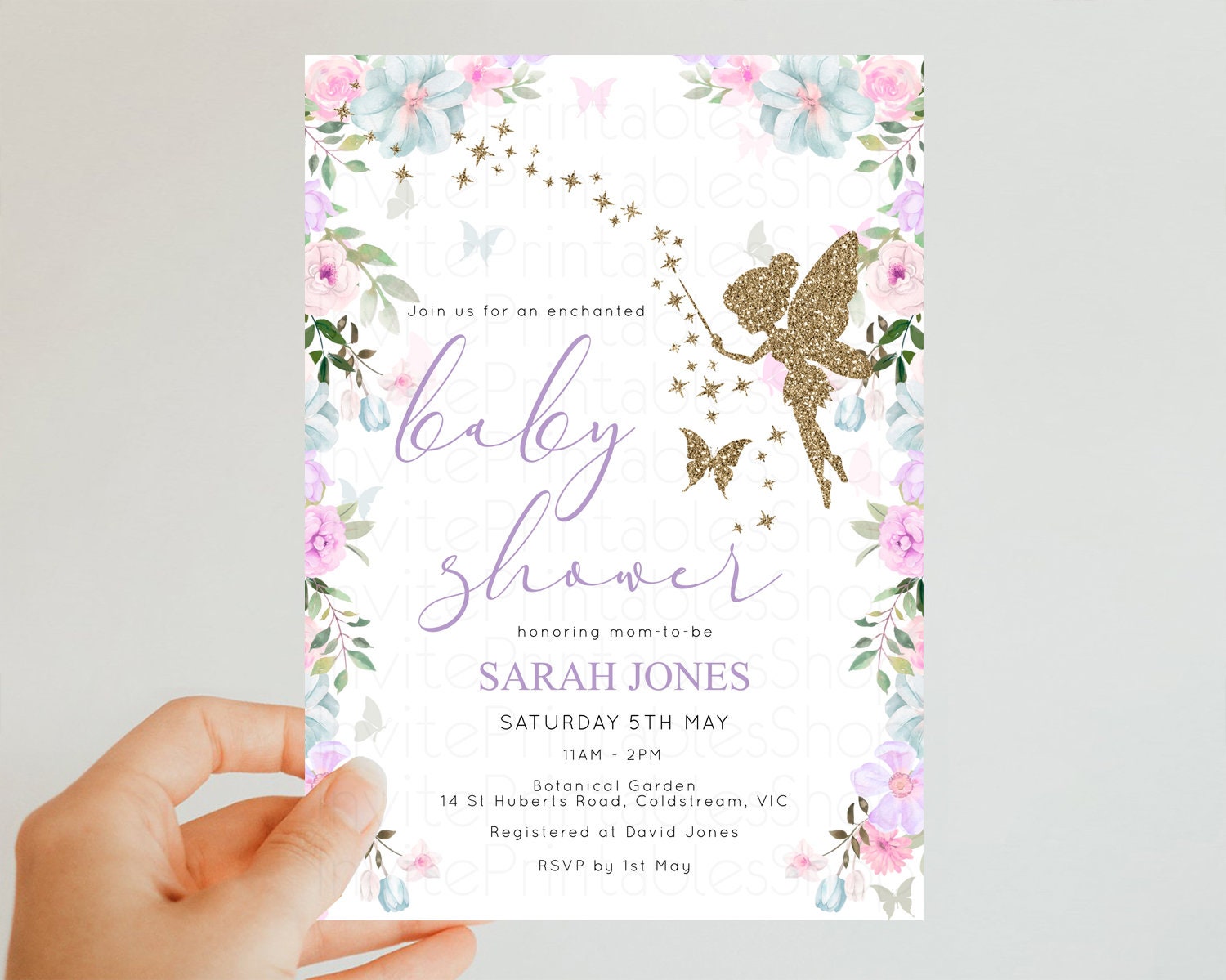 Fairy Baby Shower Invitation Fairy Garden Baby Shower | Etsy
