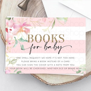 Secret Garden Books For Baby Card Boho Wildflower Book Insert Pastel Flower Garden Baby Shower Card Flower Guests Book Poem Request D10301