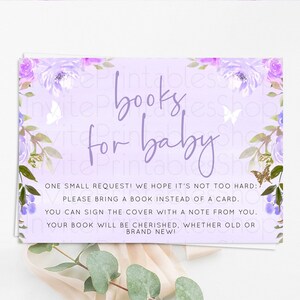 Secret Garden Books For Baby Card Boho Wildflower Book Insert Pastel Flower Garden Baby Shower Card Flower Guests Book Poem Request D10719