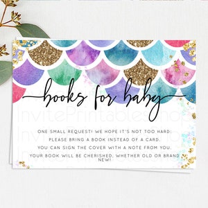 Rainbow Fish Books For Baby Card Rainbow Fish Book Insert Watercolor Mermaid Book Card Pastel Under Sea Pastel Book Poem Request D10581