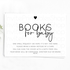 Minimalist Baby Shower Book Insert Simple White Book Insert Minimal White Book Card Modern White Guests Book Poem Request D10955