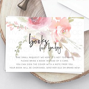 Secret Garden Books For Baby Card Boho Wildflower Book Insert Pastel Flower Garden Baby Shower Card Flower Guests Book Poem Request D10243