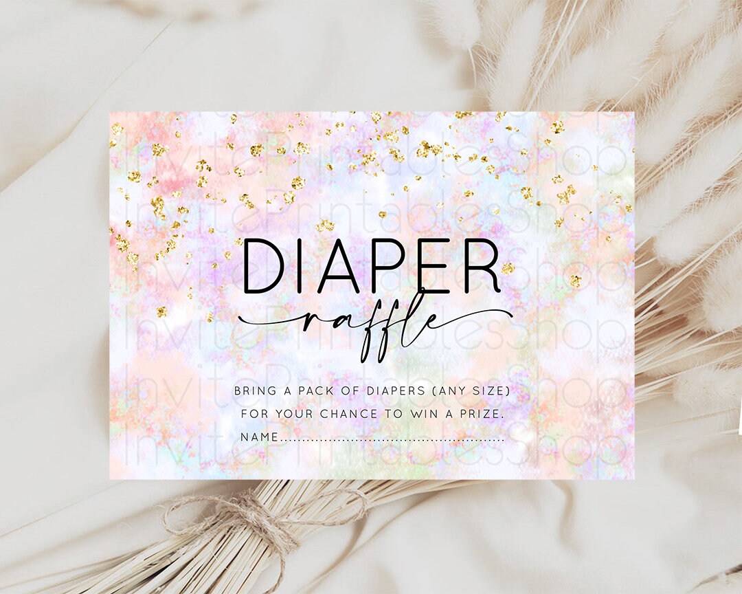Diaper Raffle Diaper Request Diaper Insert Card Baby Shower Diaper ...