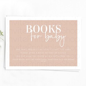 Orange Books For Baby Card Plain Orange Book Insert Minimalist Pastel Orange Book Card Modern Simple Baby Shower Book Poem Request D10938