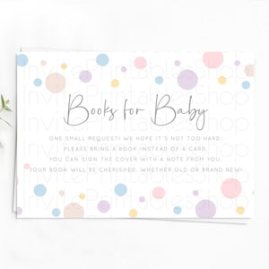 Rainbow Books For Baby Card Pastel Sprinkles Book Insert Pastel Rainbow Confetti Book Card Colorful Bubbles Pastel Book Poem Request D10759