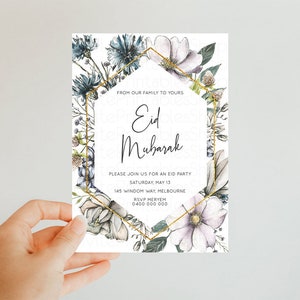 Invitación de Eid Invitación de Eid Mubarak Invitación de Eid Ul Fitr Invitación de fiesta de Eid Invitación de musulmanes de Eid al-Fitr