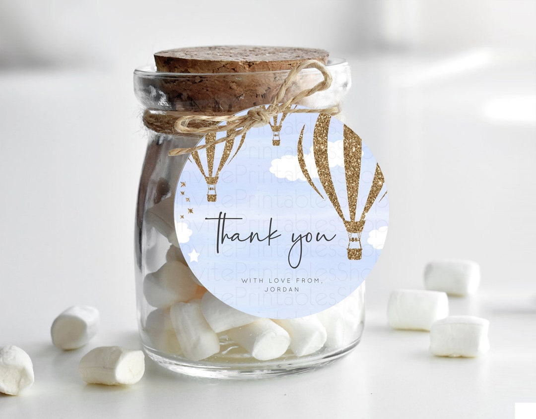 Hot Air Balloon Thank You Tags Hot Air Balloon Thank You Gift Tags Hot ...