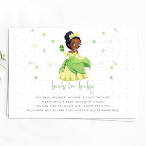 Princess Books For Baby Card Castle Book Card Insert Secret Garden Enchanted Castle Pastel Floral Garden Baby Shower Poem Request D10348