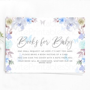 Secret Garden Books For Baby Card Boho Wildflower Book Insert Pastel Flower Garden Baby Shower Card Flower Guests Book Poem Request D10932