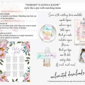 Secret Garden Seating Chart Wildflower Seating Chart Pastel - Etsy