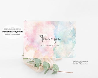 Paper Rhino Pastel Rainbow Thank you Rhinoceros Colorful Watercolor ...