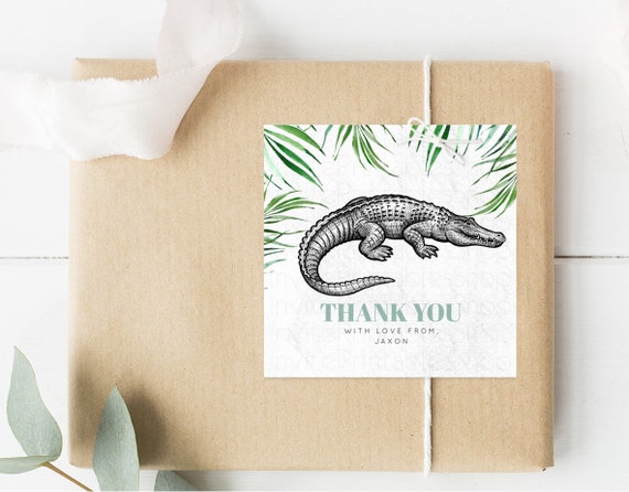 Alligator Tags Crocodile Favor Tags Croc Gift Tag Lolly Bag Tag 
