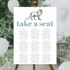 Lion Seating Chart Safari Lion Seating Chart Modern Lion Party Decor Safari Adventure Party Minimalist Lion Seating Sign Take A Seat D10246
